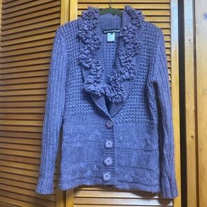 Beautiful cardigan long sleeve awesome knitting collar